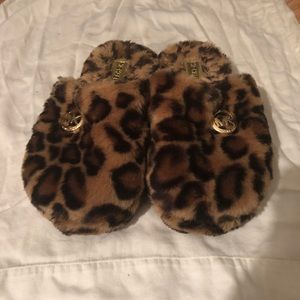 Micheal Kors cheetah print slippers